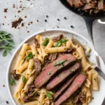 Balsamic Beef Steak Pasta