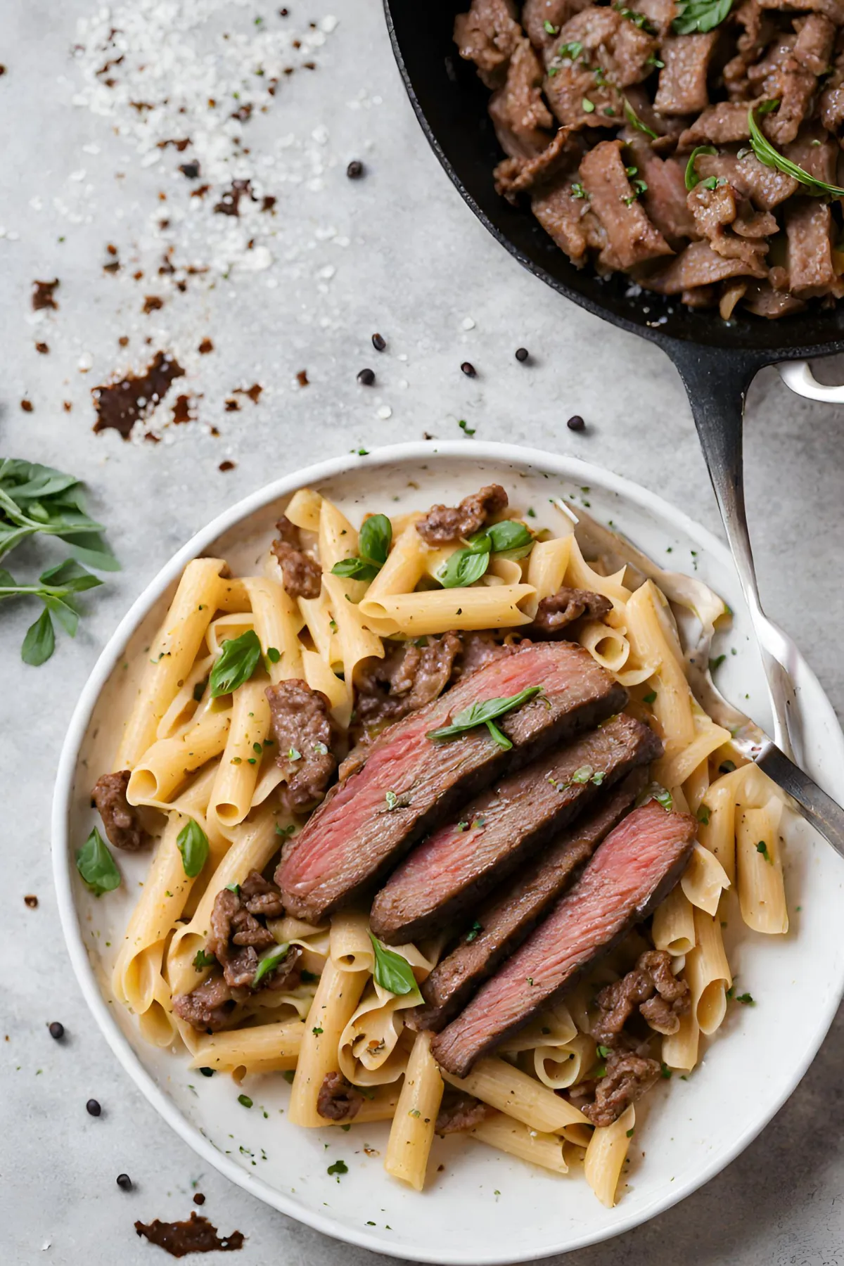 Balsamic Beef Steak Pasta