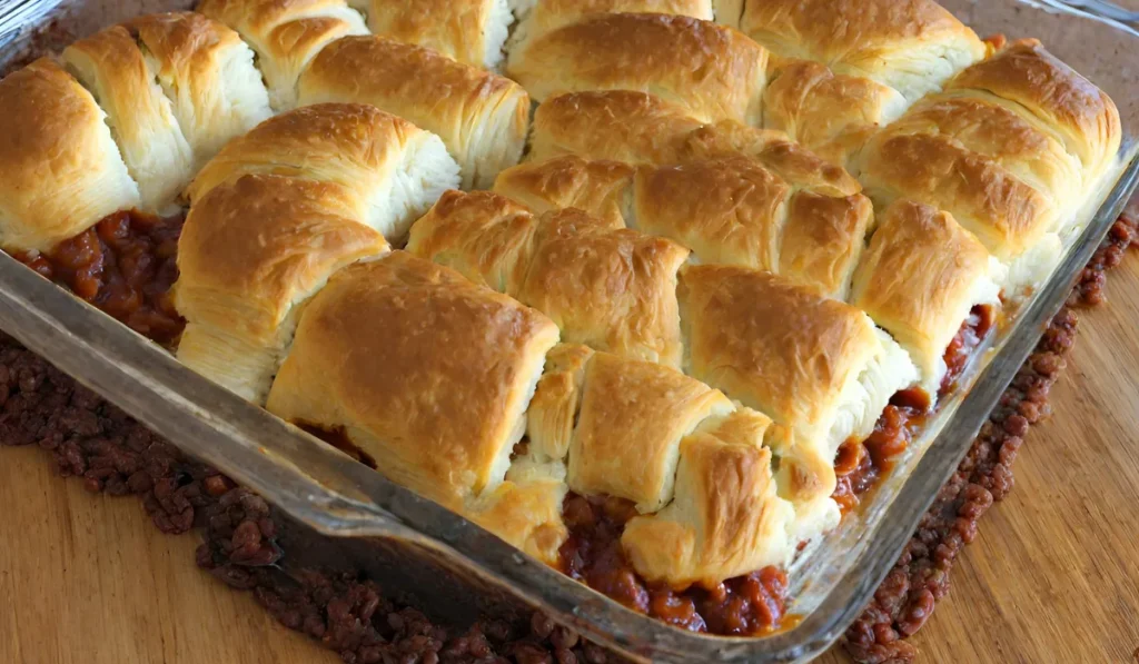 Sloppy Joe Casserole Crescent Rolls