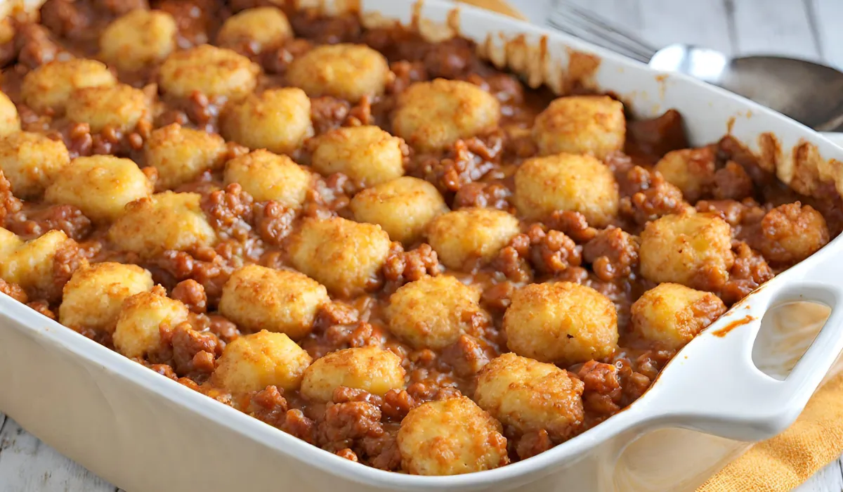 Sloppy Joe Tater Tot Casserole