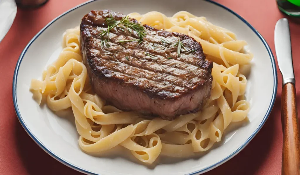 Steak pasta