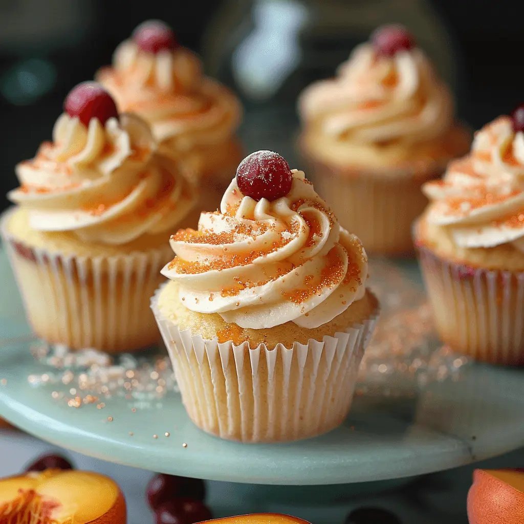 Peach Bellini Cupcakes
