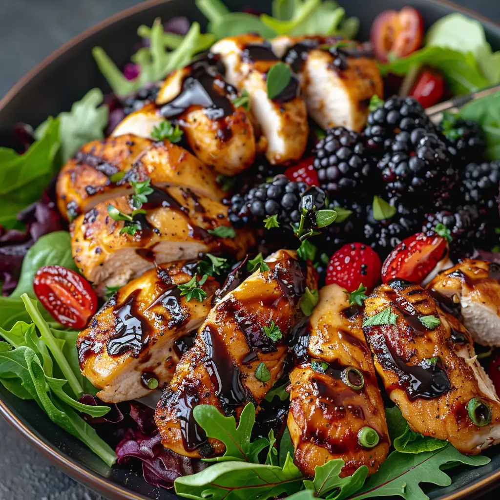 Blackberry Balsamic Grilled Chicken Salad Recipe