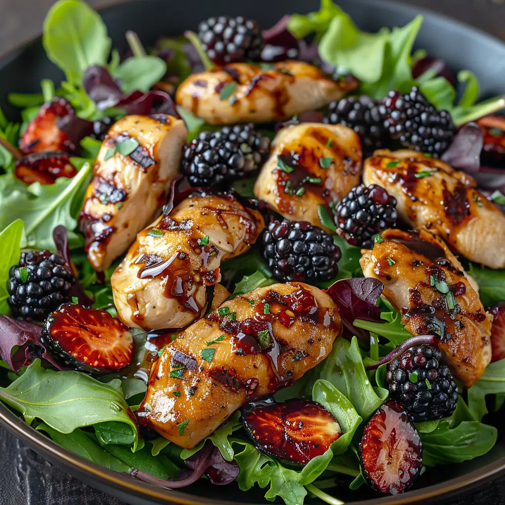 Blackberry Balsamic Grilled Chicken Salad Recipe