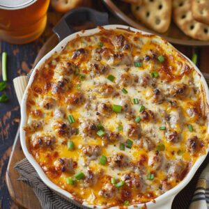 Hot Sausage Beer Cheese Dip Recipe