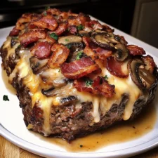 Mushroom Swiss Cheese Meatloaf Recipe-image