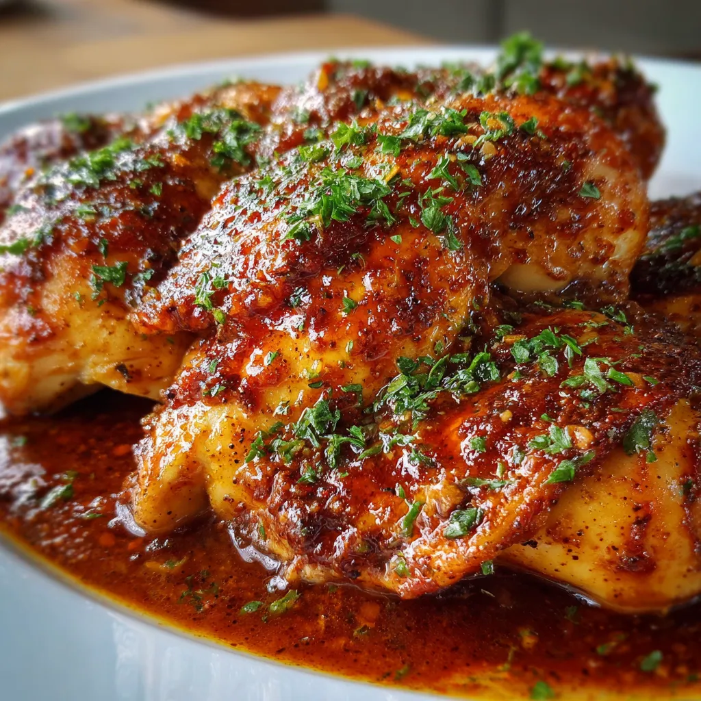 Sweet Baby Ray’s Crockpot Chicken – tender shredded chicken in BBQ sauce served over white rice in a rustic bowl.