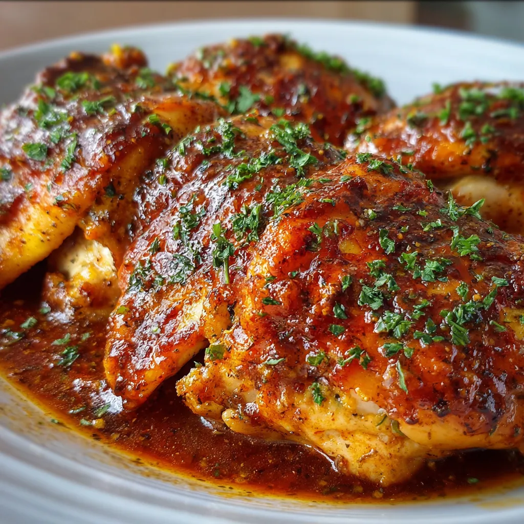 Sweet Baby Ray’s Crockpot Chicken – tender shredded chicken in BBQ sauce served over white rice in a rustic bowl.
