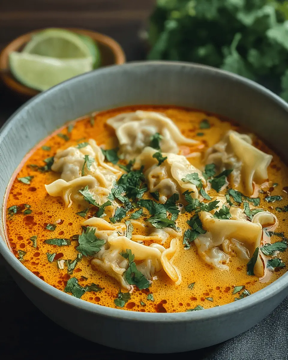 Easy Thai Red Curry Dumpling Soup Recipe