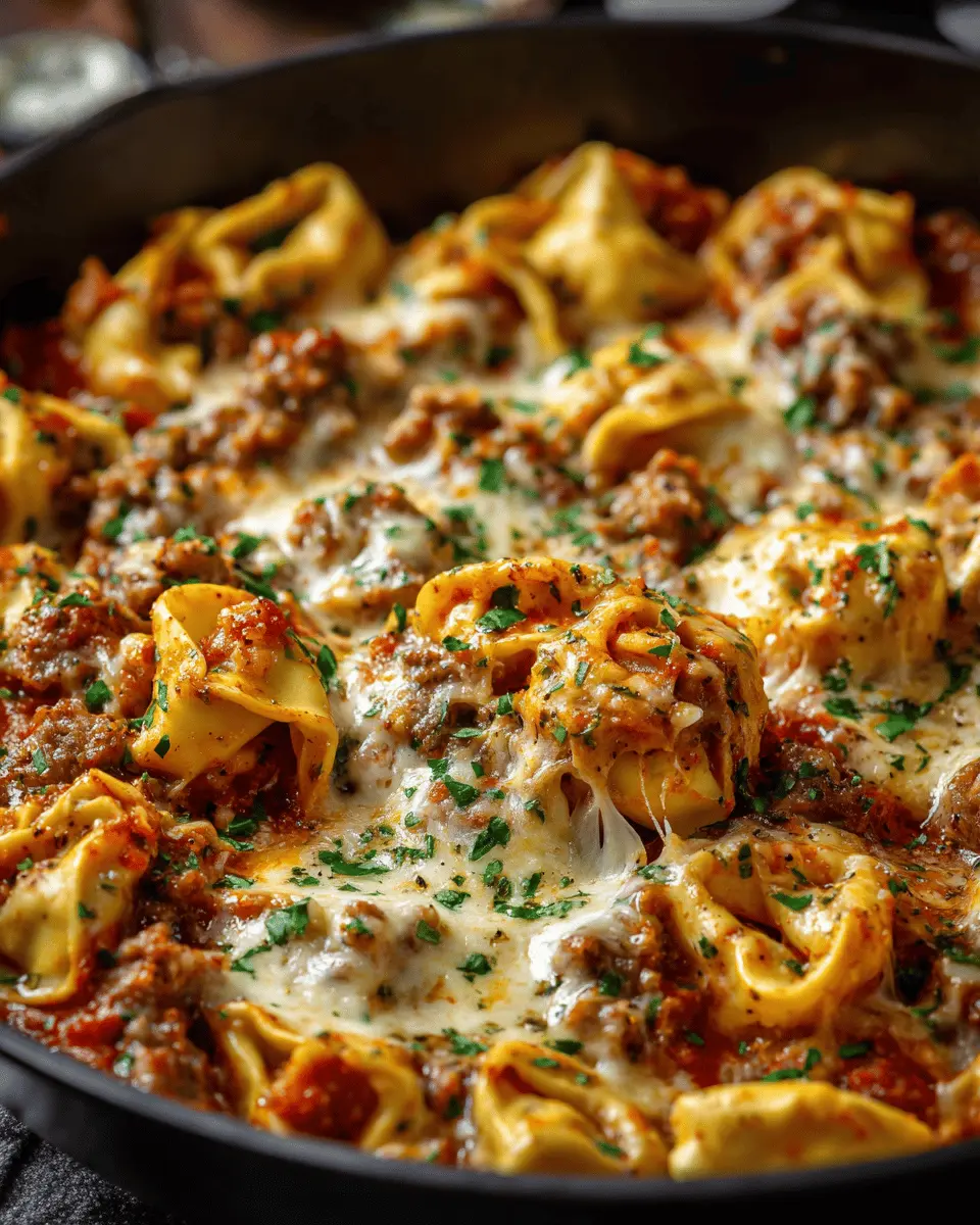 Cheese Tortellini and Sausage Skillet