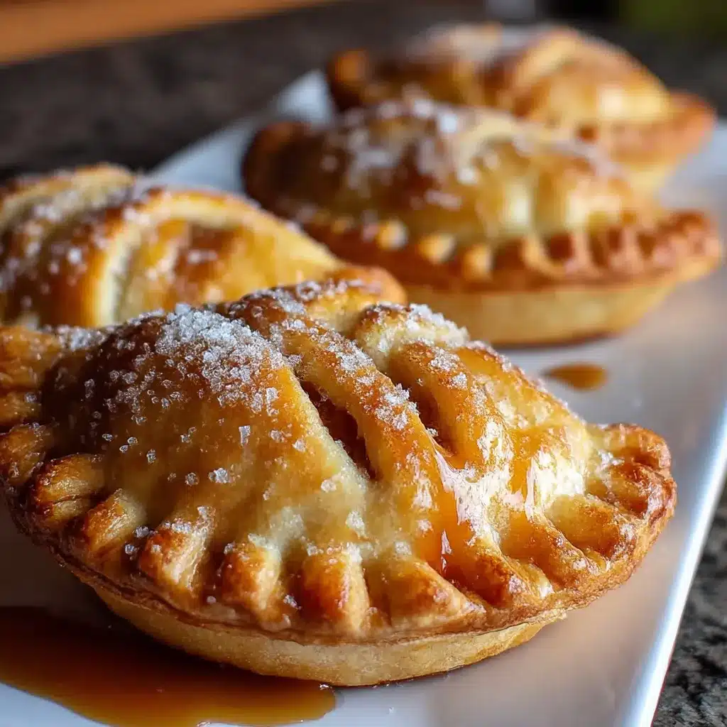 Golden Air-Fryer Apple Pies – mini hand pies with flaky crust and cinnamon apple filling fresh from the air fryer basket