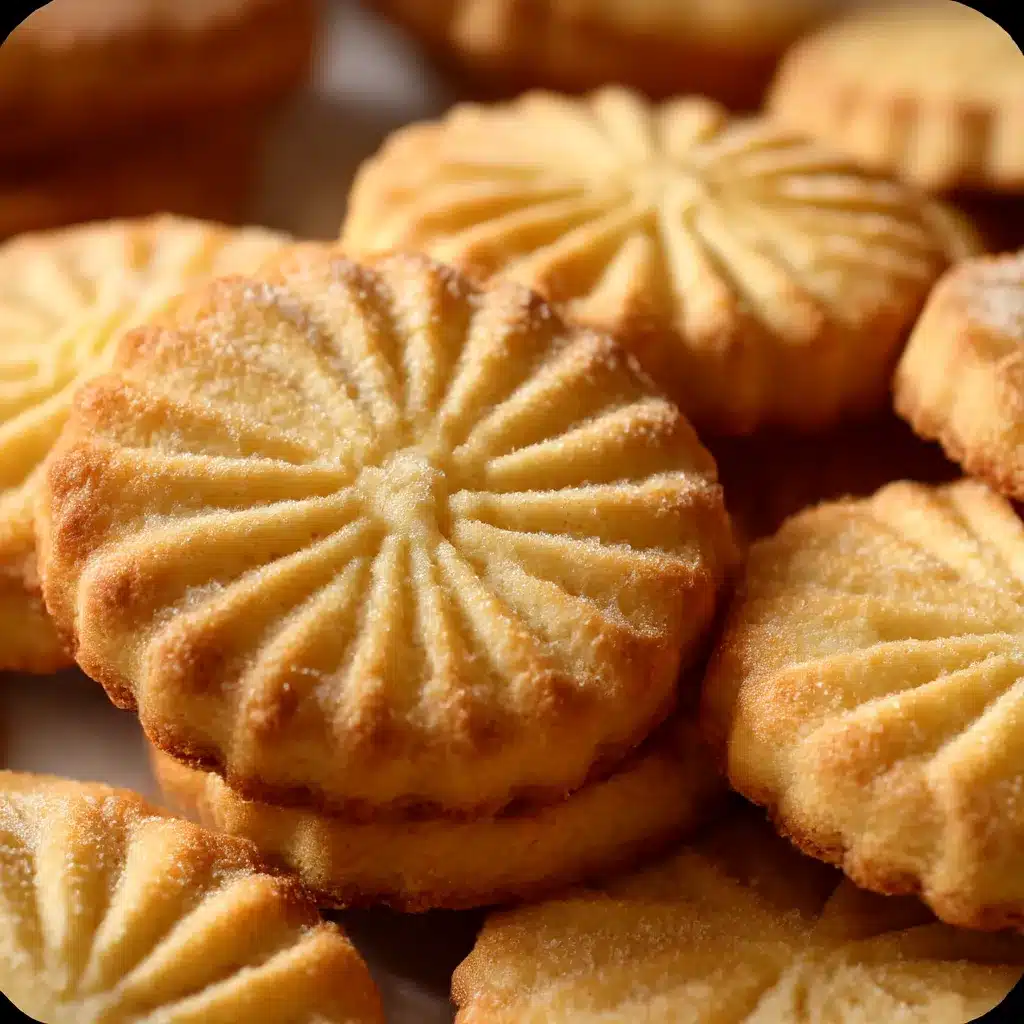 Golden French Butter Cookies (Sablés Bretons) on parchment — classic buttery cookies fresh from the oven.