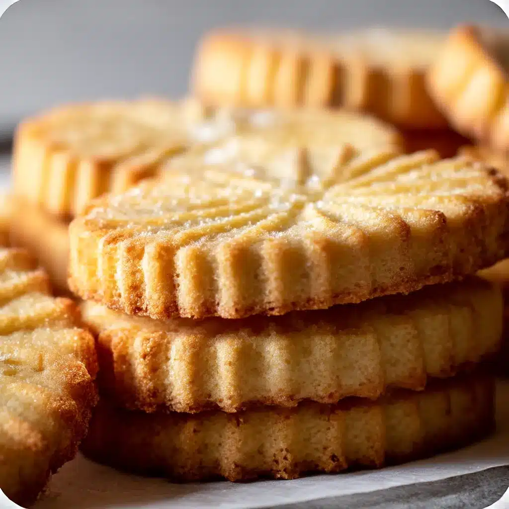 Golden French Butter Cookies (Sablés Bretons) on parchment — classic buttery cookies fresh from the oven.