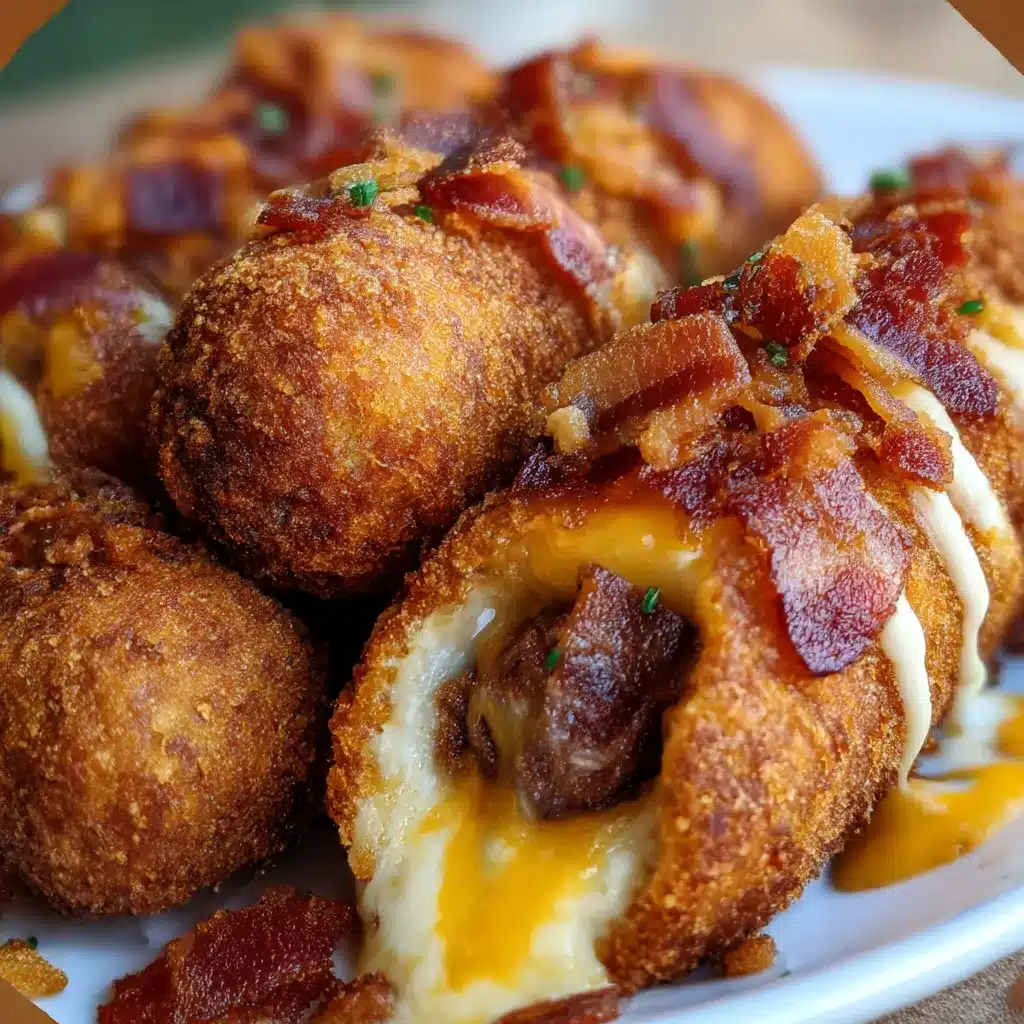 Deep-Fried Ranch Bacon Cheeseburger Corn Dogs with crispy golden coating