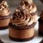 Nutella cheesecake cupcakes with chocolate cookie crust and Nutella swirl