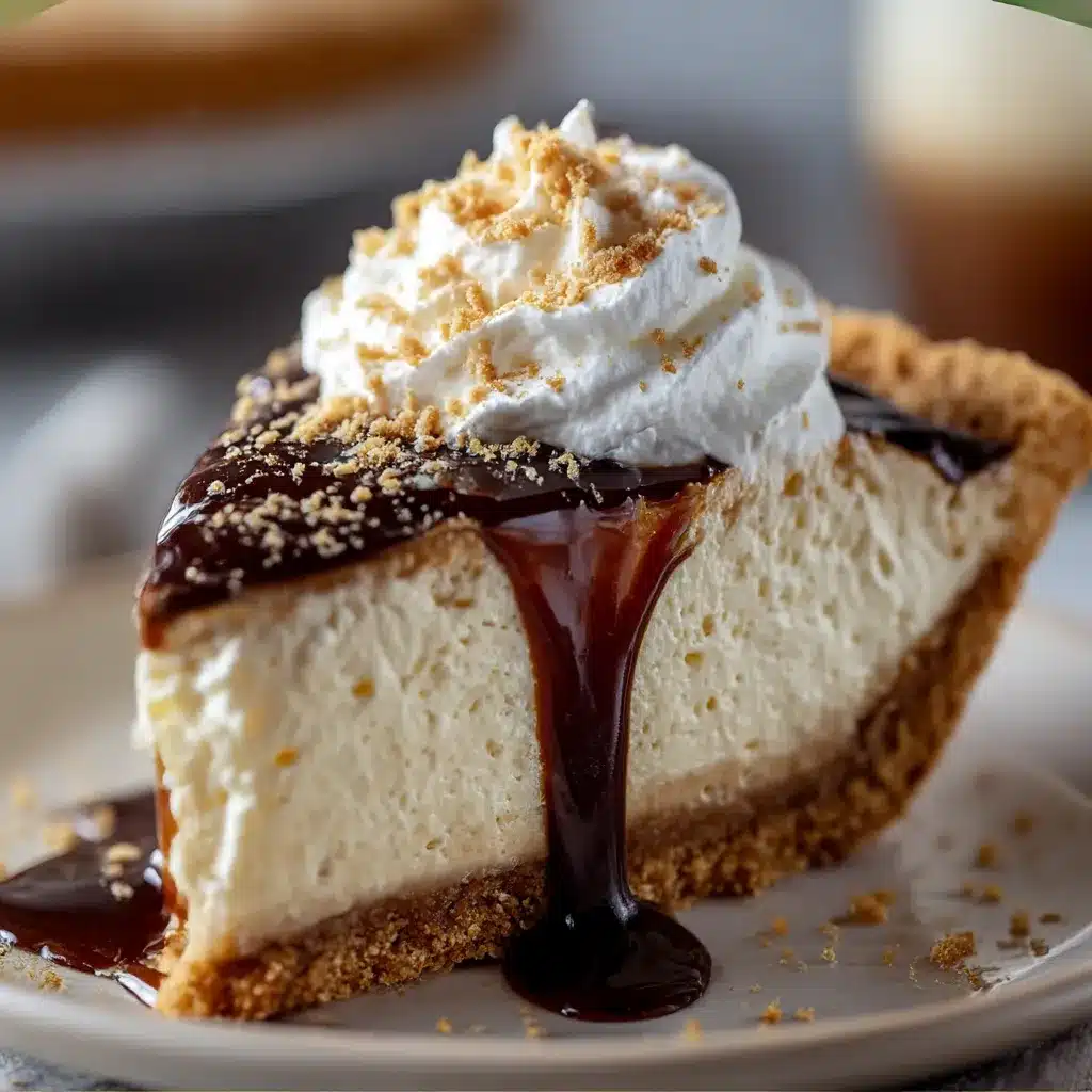 Root Beer Float Pie with whipped cream and maraschino cherries in a graham cracker crust