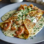 Seafood Crepes with Béchamel Sauce