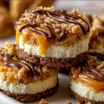 Caramel Cheesecake Cookies – soft, chewy cookies with creamy cheesecake center and caramel drizzle