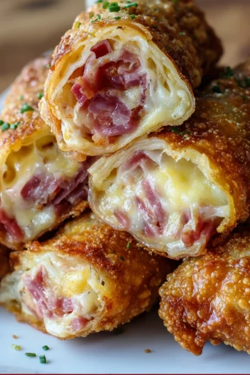 Crispy Reuben Egg Rolls with corned beef and Swiss cheese served with Thousand Island dipping sauce