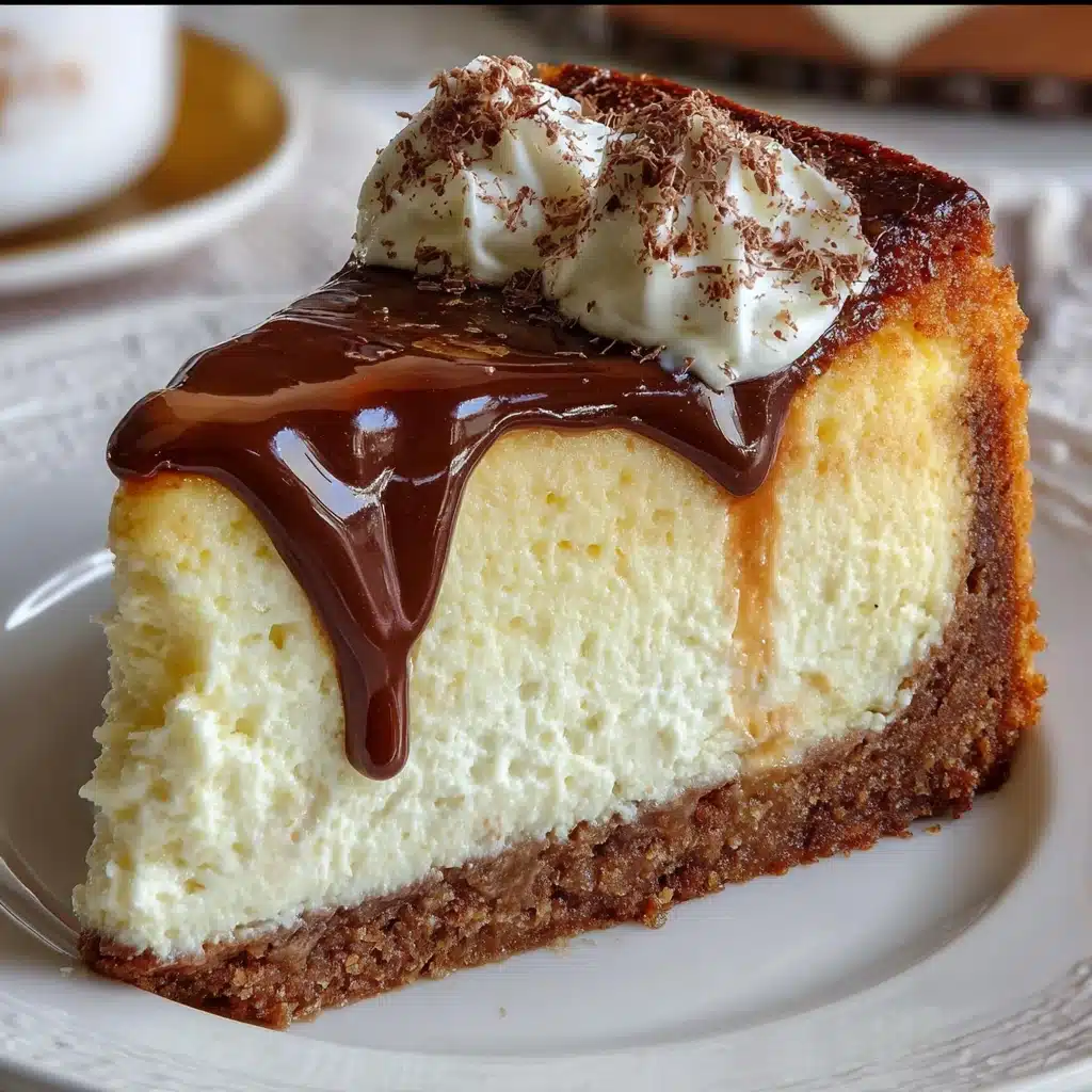 Slice of Million Dollar Cream Cheese Cake on a plate with fresh berries.