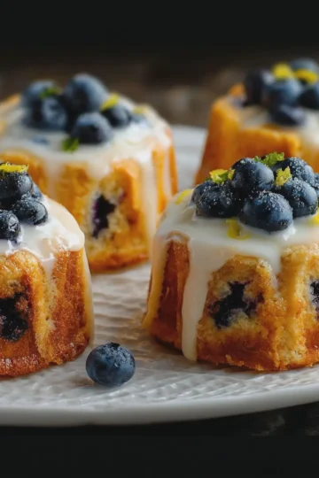 Mini Blueberry Lemon Bundt Cakes