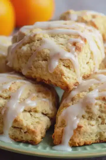 Orange Scones with Cinnamon-Vanilla Glaze