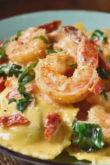 Creamy Tuscan Shrimp Ravioli