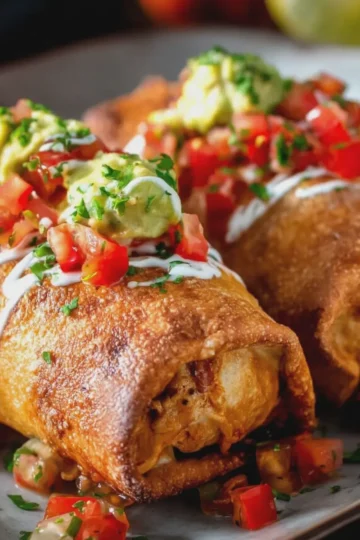 Homemade Chimichangas with Chicken