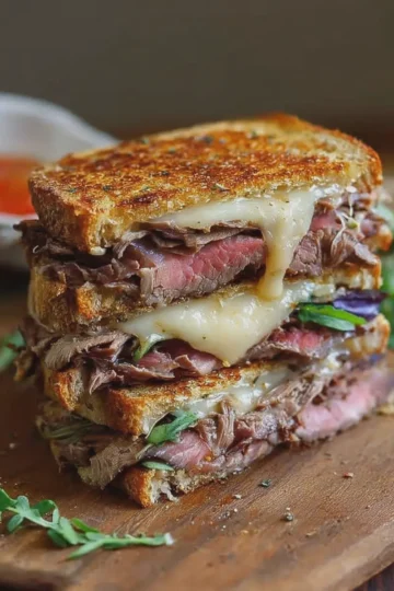 Roast Beef Smoked Gouda Grilled Cheese