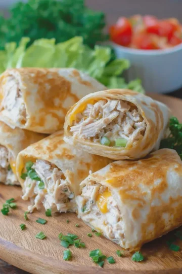Easy Air Fryer Tuna Melt Wraps