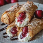 Cherry Cheesecake Egg Rolls