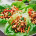 Peanut Chicken Lettuce Wraps