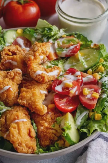 Crispy Chicken Salad with Buttermilk Ranch