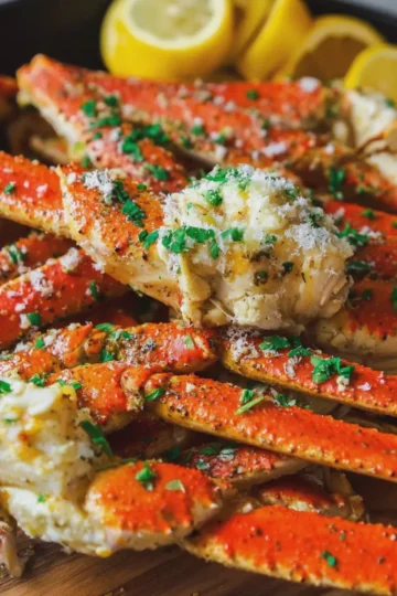 Boozy Garlic Butter Snow Crab Legs
