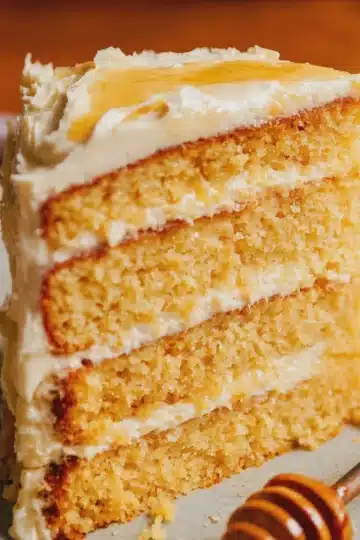 Layered Cornbread Cake with Whipped Honey Butter Frosting