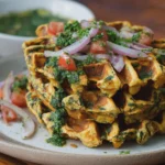 Palak Tofu Waffles
