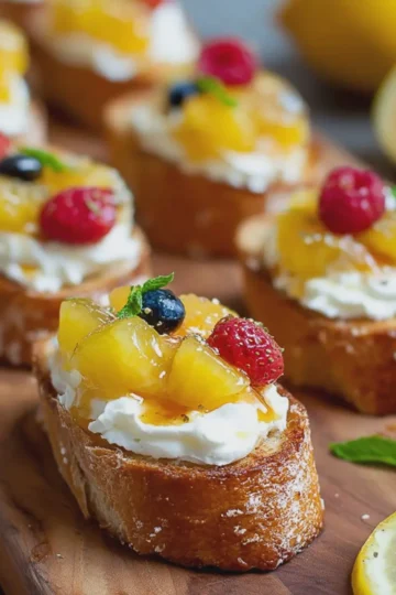 Lemon Fruit Bruschetta