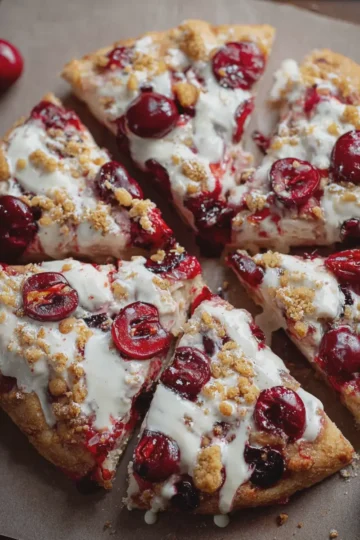 Cherry Dessert Pizza