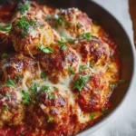 Cheesy Skillet Chicken Parmesan Meatballs