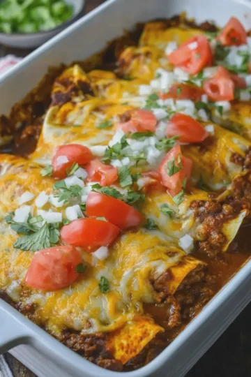 Easy Ground Beef Enchiladas