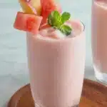 Frosty Summer Strawberry Watermelon Smoothie with Peaches