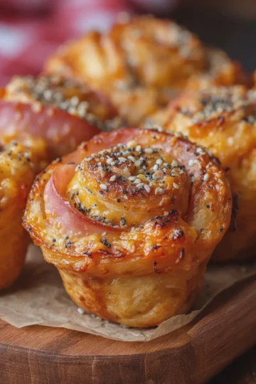 Ham and Cheese Cruffins