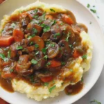 Vegan Mushroom Bourguignon With Potato Cauliflower Mash