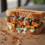 Toasted Garlic Chili Coconut Tofu Sandwich