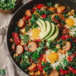 PROTEIN-RICH CHICKEN SAUSAGE BREAKFAST SKILLET