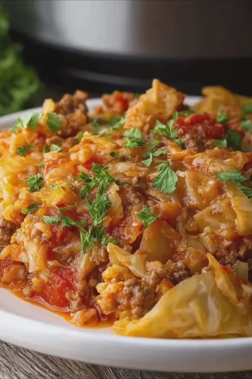 Crockpot Cabbage Roll Casserole