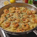 GARLIC BUTTER SHRIMP PASTA