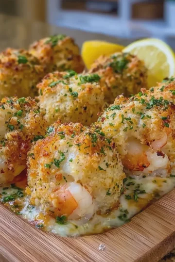 Cheesy Garlic Shrimp Bombs