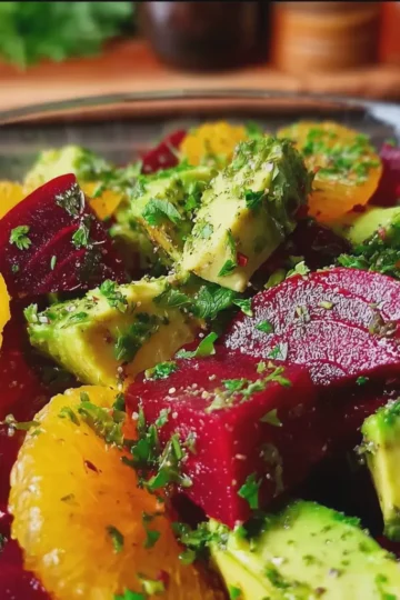 Beetroot, Avocado, and Orange Salad