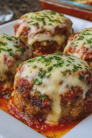 Cheesy Baked Italian Mini Meatloaves